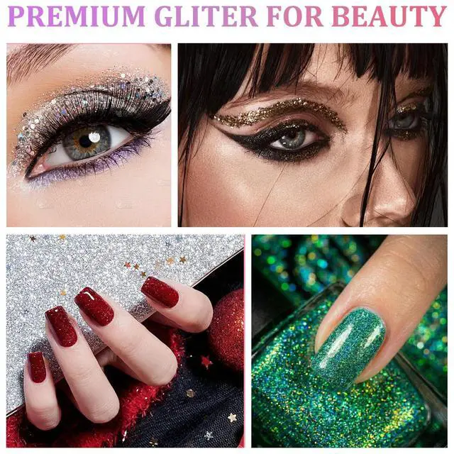 Alt view image 2 of 7 - Renfio Holographic Silver Ultra Fine Glitter Powder for Resin, 3.5oz/100g
