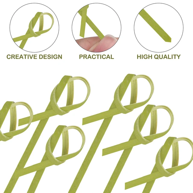 Alt view image 4 of 6 - JtmyAota 100 Pack 4.7Inch Natural Bamboo Skewers and Cocktail Picks for Appetizers Cake Dessert Fruit Party Decorations