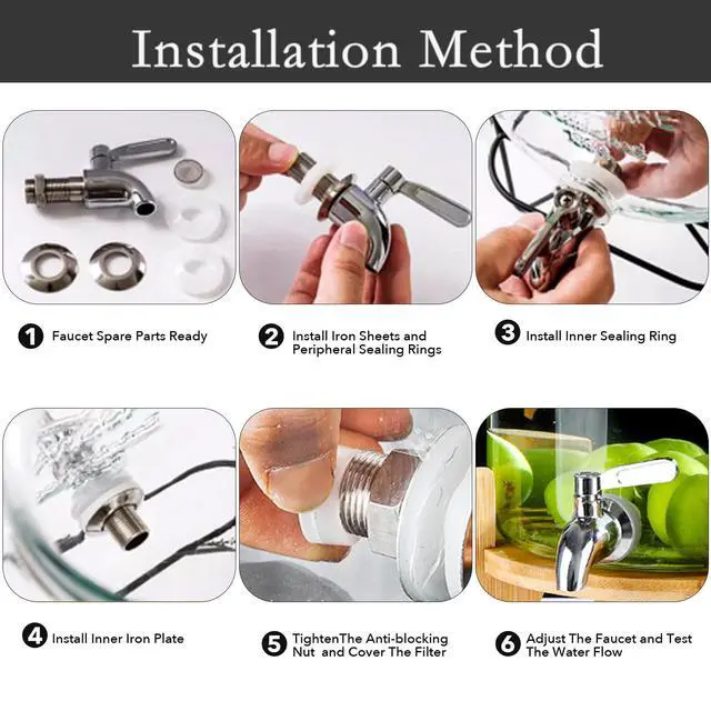 Alt view image 4 of 7 - Stainless Steel Beverage Dispenser Spigot Replacement Parts, Food Grade Metal Water Spout for Drink Dispenser Stock Pot, Silver 1PCS