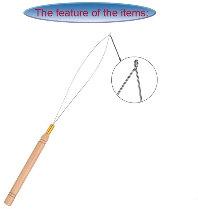 Alt view image 4 of 4 - Hair Extension Loop Needle Threader for Micro Nano Rings, 5 Pcs