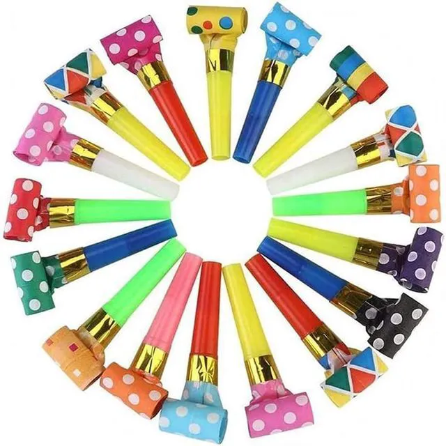 Main image of 25 PCS Party Blowers Blowouts Noisemakers Funny Blow Horns Colorful Birthday Whistles New Year Favors Noise Makers