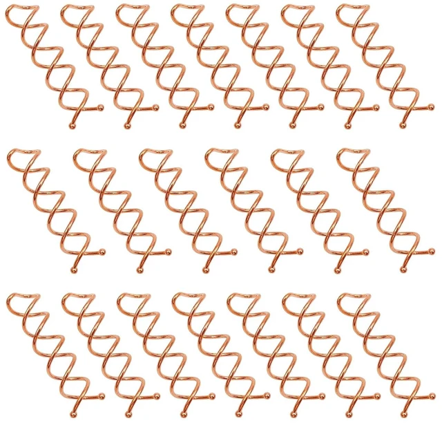 Main image of 20pcs Spiral Hair Pins 2 Inch Rose Gold Bun Twister Spin Clip Non Scratched Round Clip Bun Maker for Thick Hair Women