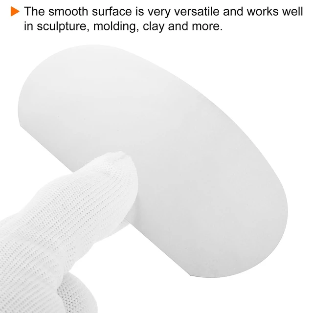 Alt view image 4 of 6 - HARFINGTON 2pcs Stainless Steel Clay Scraper, Smooth Scraper Tool for Pottery Ceramic Sculpture DIY