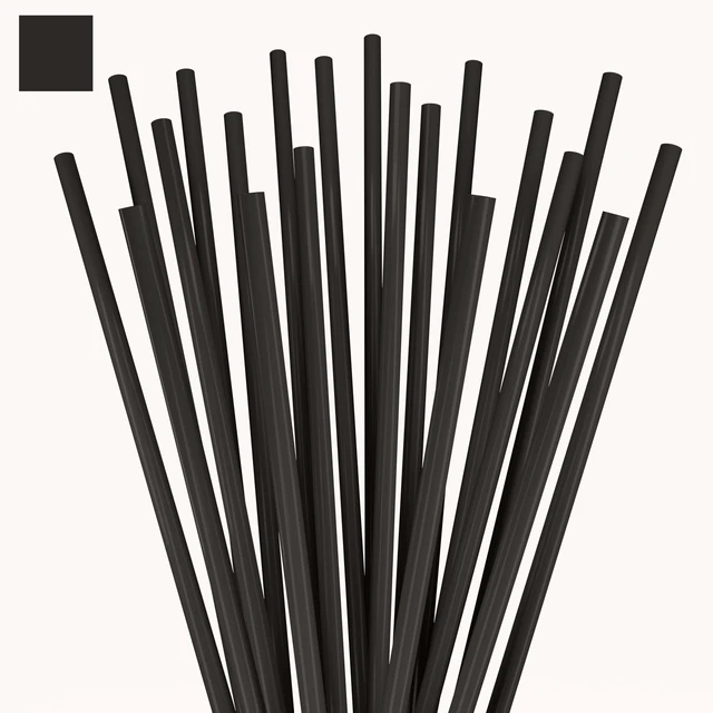 Alt view image 3 of 5 - 5Inch Slim Plastic Coffee Stirrers and Cocktail Straws, Black, 1000 Count