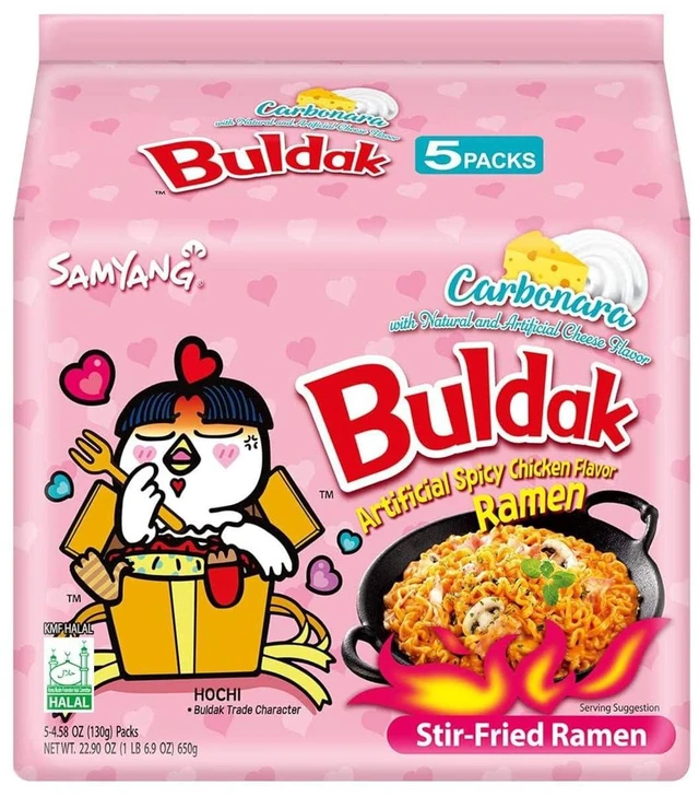 Main image of Samyang Buldak Spicy Hot Chicken Ramen Carbonara, 1 Bag (5 Pack)