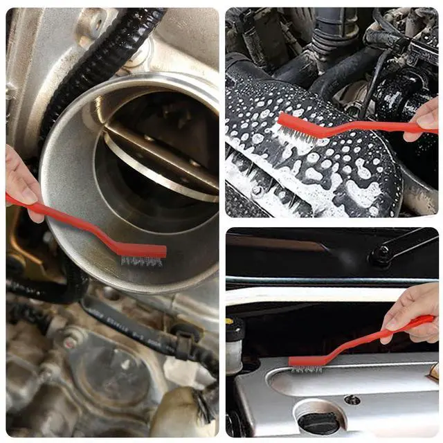 Alt view image 4 of 7 - 9pcs Detailing Brush Set with Interior Cleaning Brush, Steel Wire & Tire Brush