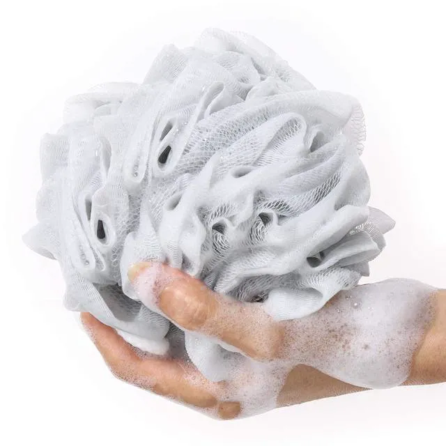 Alt view image 6 of 6 - BTYMS Mesh Pouf 60g Pack of 4 - Bath Sponge, Shower Loofahs, Bath Scrunchies, Body Wash Puff, Shower Puff