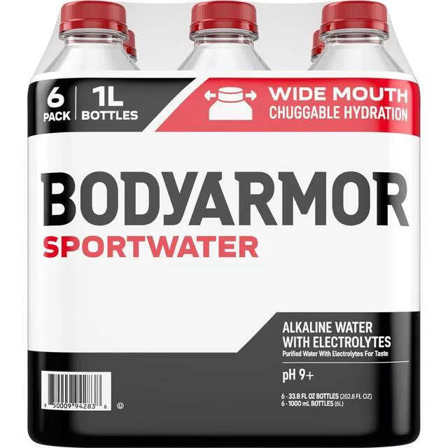 Alt view image 6 of 6 - BODYARMOR SportWater High Alkaline Water Pack with Electrolytes, 1L (6 Pack)