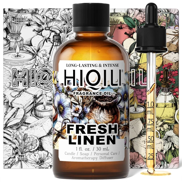Main image of HIQILI Fresh Linen Fragrance Oil for Laundry, Add to Dryer Balls - 1Fl Oz