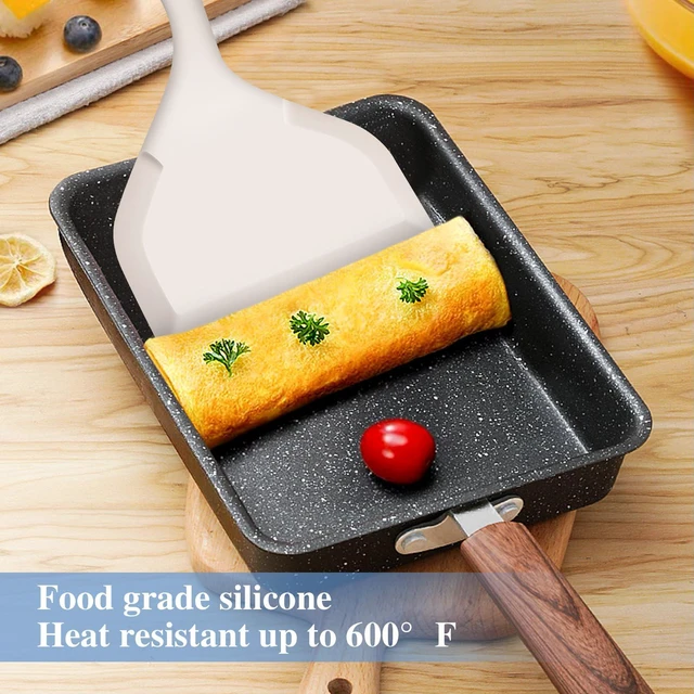Alt view image 2 of 5 - Silicone Wide Pancake Spatula Turner, Heat Resistant Flipper for Pizza, Omelet, and Cooking