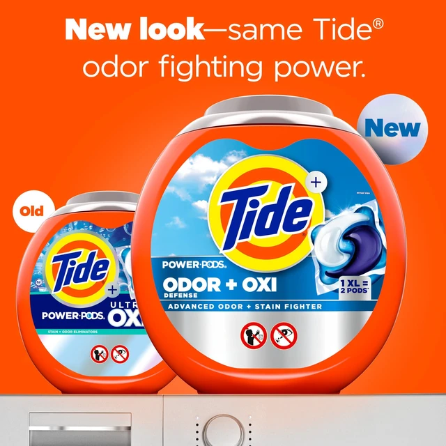 Alt view image 2 of 7 - Tide Odor Defense + Oxi Laundry Detergent Pacs, 18 Count, Original Scent, Advanced Odor + Stain Fighter