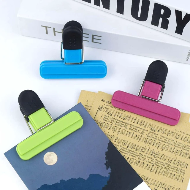 Alt view image 2 of 7 - 6 Pack Chip Bag Clips, Heavy Duty Tight Seal Grip Plastic Food Storage Clips, Assorted Colors Small Sizes Kitchen Clips for Coffee Snacks (3 Colors)