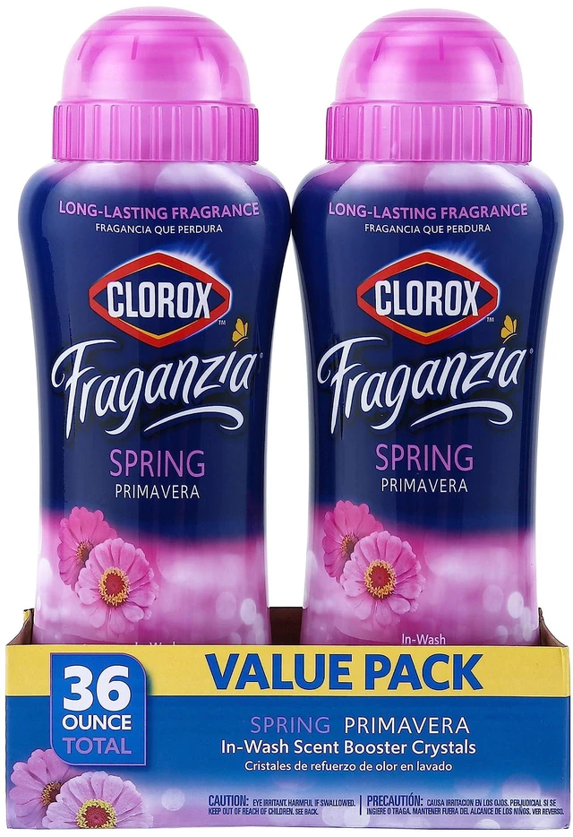 Main image of Clorox Fraganzia In-Wash Scent Booster Crystals, Spring Scent, 2 x 18 Oz