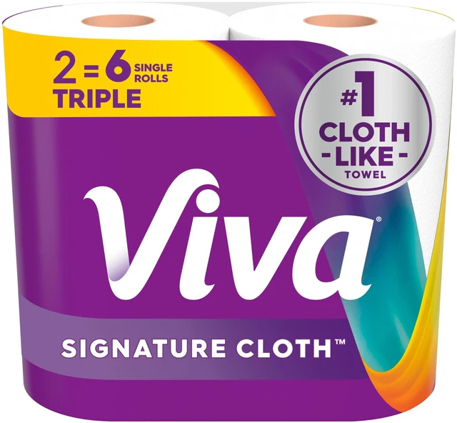 Main image of Viva Signature Cloth Paper Towels, 2 Triple Rolls, 129 Sheets per Roll