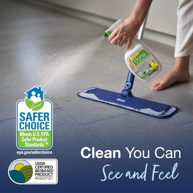 Alt view image 2 of 6 - Bona Multi-Surface Floor Cleaner Spray 32 fl oz Lemon Mint Scent