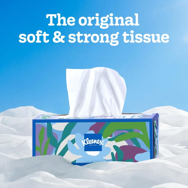 Alt view image 5 of 6 - Kleenex Trusted Care Facial Tissues, 3 Flat Boxes, 160 Tissues per Box