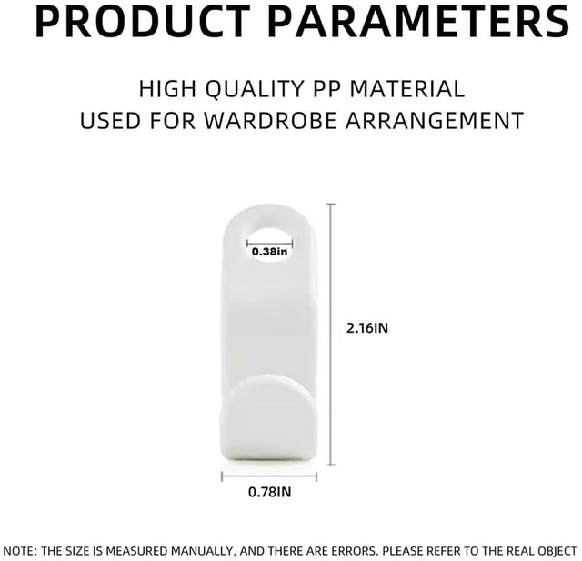 Alt view image 2 of 7 - 100Pcs 4-Color Hanger Hooks Stackable Space-Saving Closet Organizer