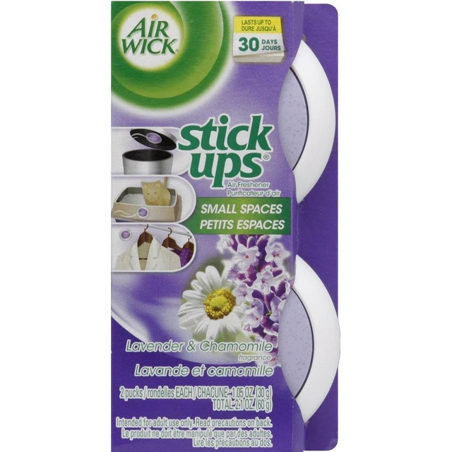 Alt view image 2 of 2 - Air Wick Stick Ups Small Spaces Air Freshener Lavender & Chamomile 2-Count (Pack of 4)
