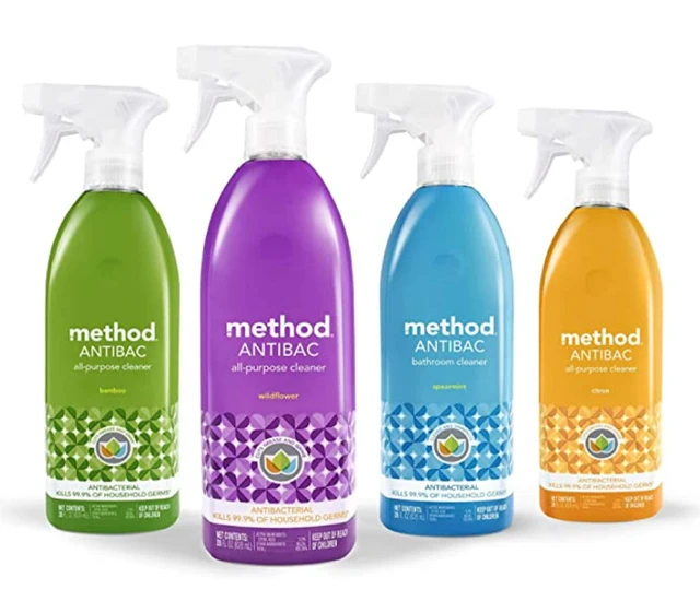 Alt view image 2 of 6 - Method Antibacterial All-Purpose Cleaner Spray, Citron, 28 Fl Oz (Pack of 2), Kills 99.9% of Household Germs