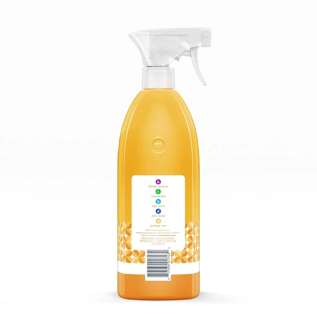 Alt view image 3 of 6 - Method Antibacterial All-Purpose Cleaner Spray, Citron, 28 Fl Oz (Pack of 2), Kills 99.9% of Household Germs