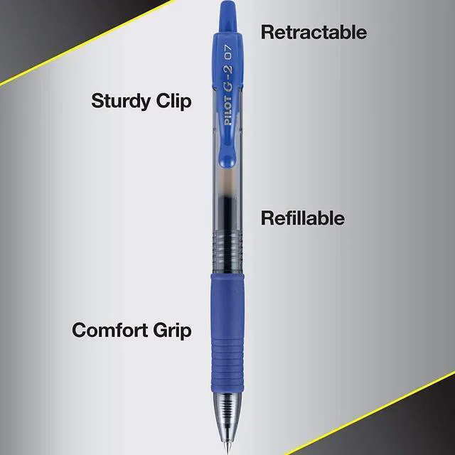 Alt view image 4 of 6 - Pilot G2 Premium Gel Roller Pens, Blue Ink, Fine Point, 5-Pack
