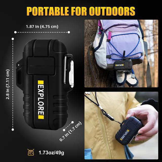 Alt view image 6 of 6 - Rechargeable Dual Arc Plasma Lighter Waterproof Matches