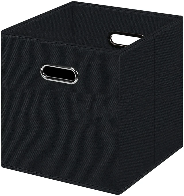 Main image of Black Fabric Foldable Storage Cubes Bins with Dual Handles for Home Organizer