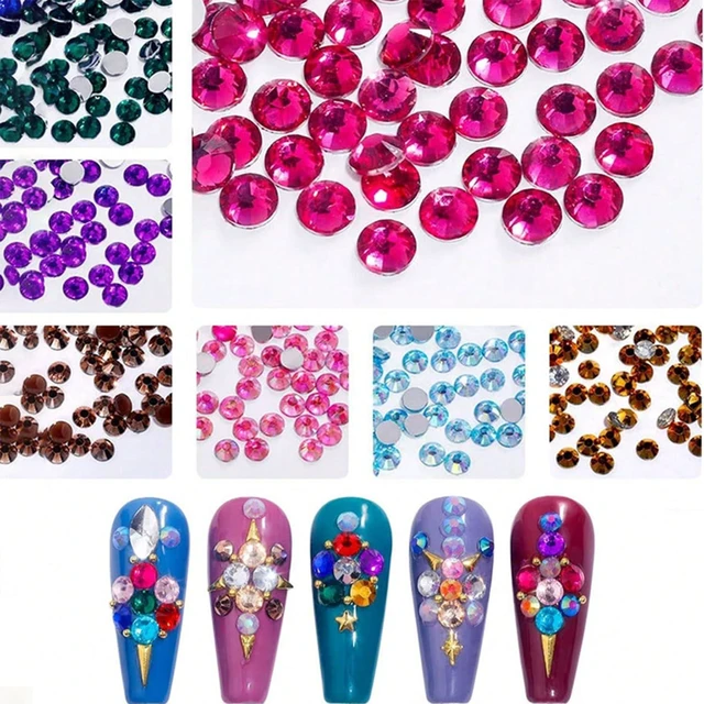 Alt view image 2 of 7 - 6000Pcs Resin Jelly Rhinestones 2mm 3mm Mixed-Color Flatback Gems with 2 Pcs B7000 Fabric Glue for DIY Crafts Clothing Tumblers Decor Nail Art Makeup