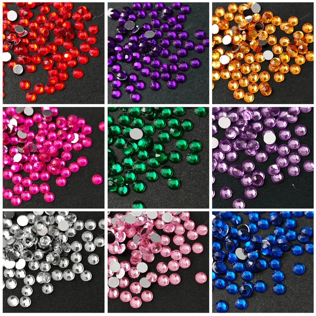 Alt view image 3 of 7 - 6000Pcs Resin Jelly Rhinestones 2mm 3mm Mixed-Color Flatback Gems with 2 Pcs B7000 Fabric Glue for DIY Crafts Clothing Tumblers Decor Nail Art Makeup