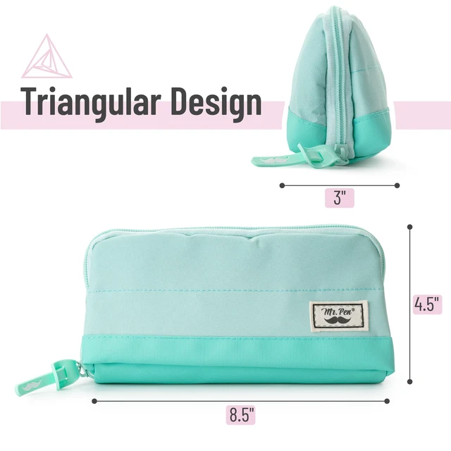 Alt view image 2 of 6 - Mr. Pen Wide-Opening Pencil Case, Triangle Design