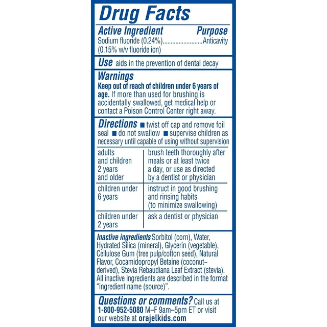 Alt view image 4 of 5 - Orajel Toothpaste Fruity Bubble Flavor, Fluoride Anti-Cavity for Kids Paw Patrol, 4.2oz Pack of 2