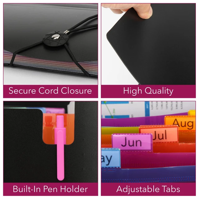 Alt view image 3 of 7 - Mr. Pen Accordion File Organizer, Expanding File Folder with 12 Pockets