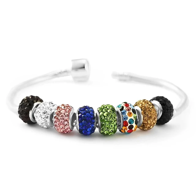 Alt view image 4 of 7 - 50PCS Large Hole Rhinestone European Crystal Charm Beads