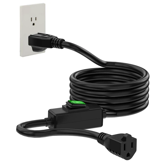Alt view image 6 of 6 - 6FT 3 Prong Outdoor Waterproof Extension Cord with On/Off Switch