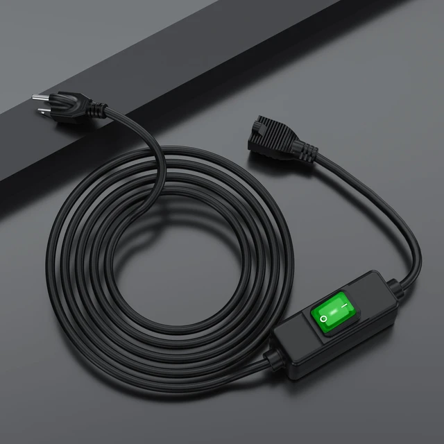Alt view image 4 of 6 - 6FT 3 Prong Outdoor Waterproof Extension Cord with On/Off Switch