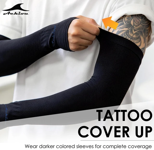 Alt view image 2 of 6 - Achiou Arm Sleeves for Men and Women UV Protection Cooling Sports