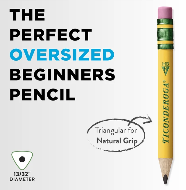 Alt view image 5 of 6 - Ticonderoga My First Short Triangular Wood-Cased Pencils, #2 HB Soft