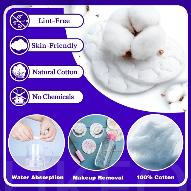 Alt view image 3 of 5 - 300 Count Round Cotton Pads for Face