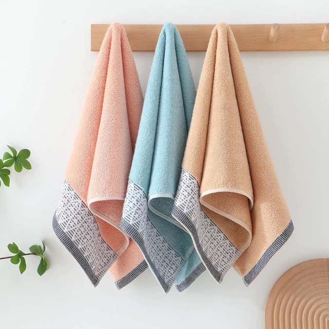 Alt view image 5 of 5 - 3 Pack Cotton Hand Towels, Leaf Print Decorative Soft