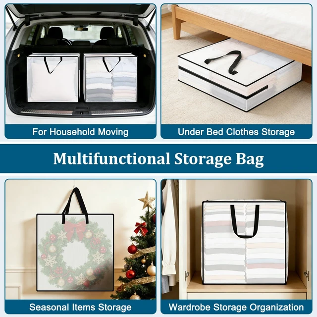 Alt view image 3 of 6 - 26" Wreath Storage Bag, Clear Container