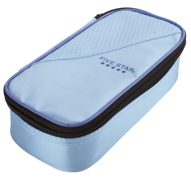 Alt view image 4 of 6 - Five Star High-Capacity Zipper Pencil Pouch & Storage Organizer for School Supplies, Earbuds, Chargers, Cables & Makeup, Blue/Denim (500212F-ECM)