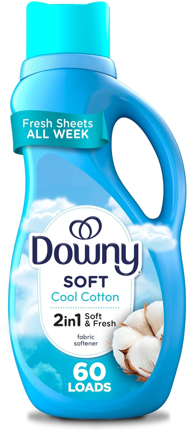 Main image of Downy Liquid Laundry Fabric Softener and Conditioner, 44 fl oz, 60 Loads, Cool Cotton Scent
