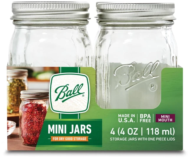 Main image of Ball 4 oz Mini Jars, 4 Count