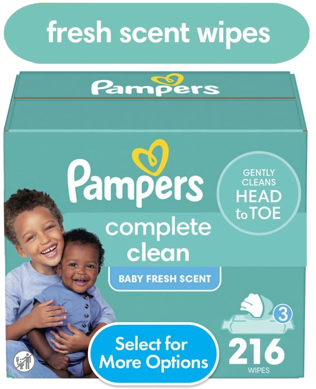 Main image of Pampers Complete Clean Baby Fresh Baby Wipes 3-Pack (216 Wipes)