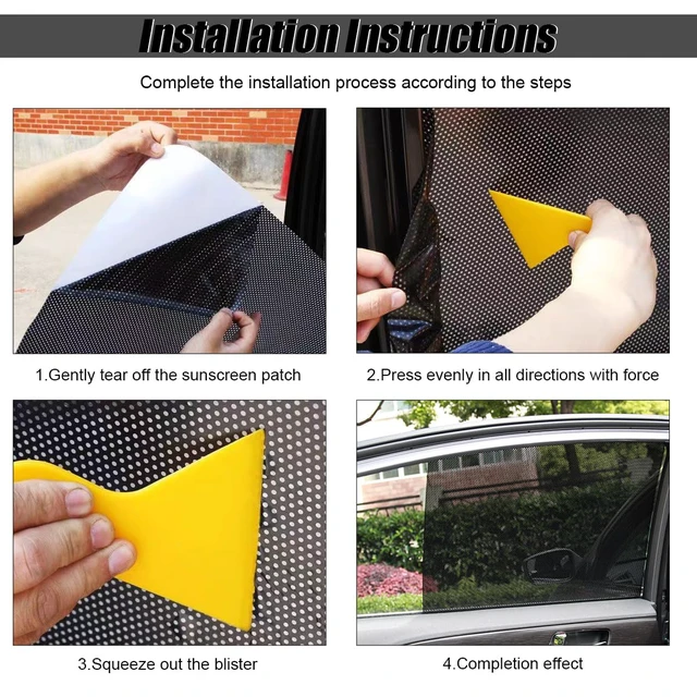 Alt view image 5 of 6 - ZIMISI 4PCS Car Side Window Sunshade for Baby, Block UV Rays, Reusable & Washable Static Cling Film Stickers, Privacy Protector Accessories