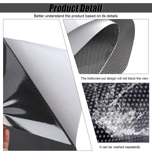Alt view image 3 of 6 - ZIMISI 4PCS Car Side Window Sunshade for Baby, Block UV Rays, Reusable & Washable Static Cling Film Stickers, Privacy Protector Accessories