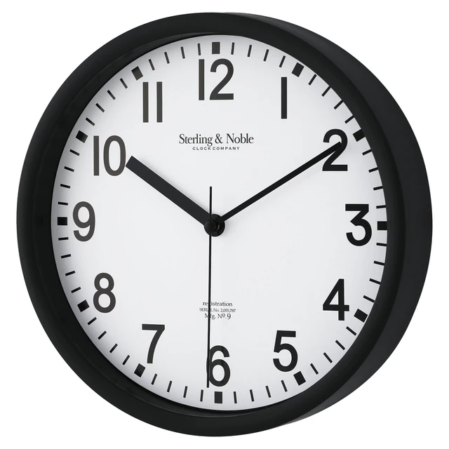 Alt view image 6 of 6 - Mainstays Basic 8.78" Indoor Black Analog Round Wall Clock