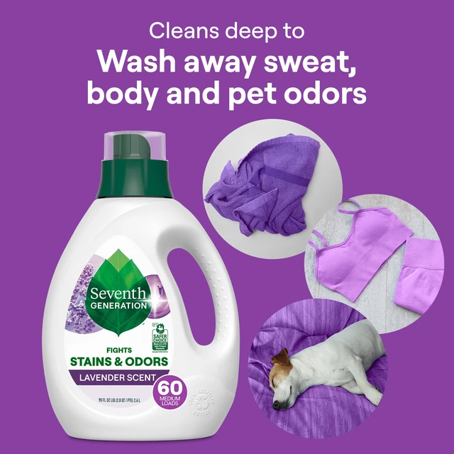 Alt view image 3 of 6 - Seventh Generation Liquid Laundry Detergent, Floral Lavender, 90 fl oz, 60 Loads