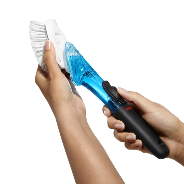 Alt view image 4 of 6 - OXO SoftWorks Soap Dispensing Dish Brush with Lever