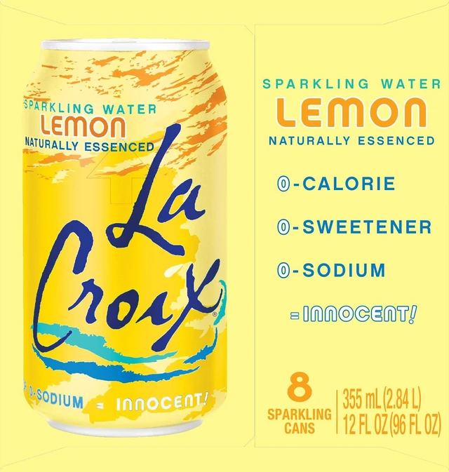 Alt view image 3 of 6 - La Croix Sparkling Water Lemon, 8 Pack, 12 fl oz